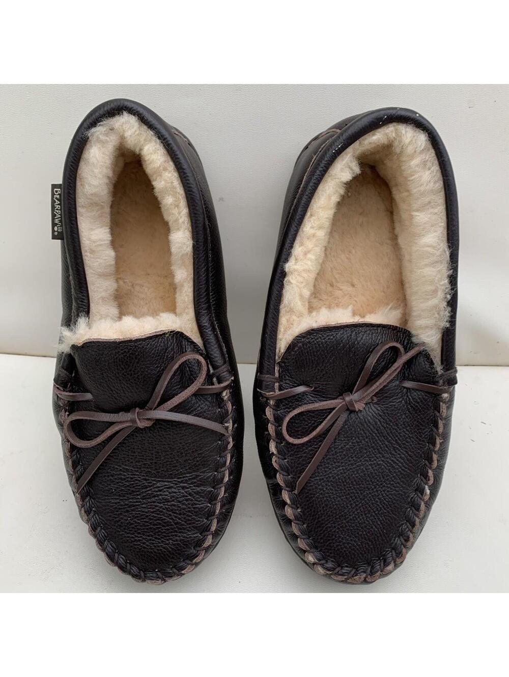 Bearpaw Sheepskin Genuine Leather Slippers Sz 11 Men’s